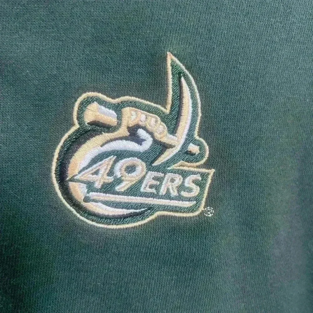 Champion Men’s 49ers Green 1/4 Button Pullover Size Large - Picture 3 of 7